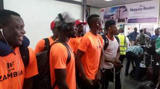 (See Photo) Zambia Land In Uyo, Fans To Come In On Saturday Morning