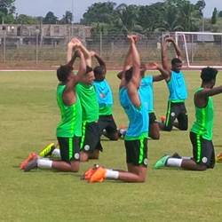 How Super Eagles Team A, B & C Lined Up In Training; Aina & Idowu Score Beauties 