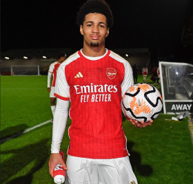 Arsenal's brand new professional Nwaneri reaches double digits in goals for England at U17 level 