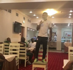 Brian Idowu Wows Eagles Teammates At Initiation, NFF Say His Voice Is Sexy