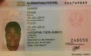 (Photo Confirmation) Ex-Nigeria U23 Skipper Obanor Issued Work Permit In Germany