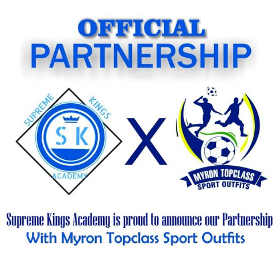  Supreme Kings Academy Announce Partnership With Myron Topclass Sport Outfits