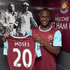 West Ham Hand Victor Moses Number 20 Kit