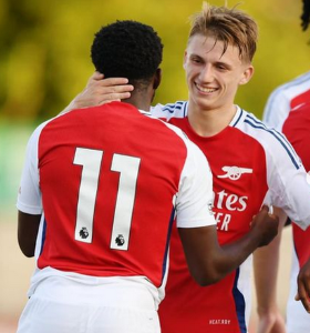 PL2: Nigerian forward scores and assists for Arsenal in 4-2 win against Manchester United 