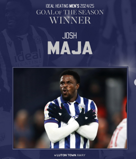England-eligible Super Eagles striker clinches another West Brom end-of-season award