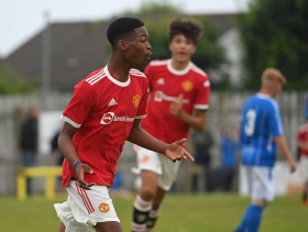  Golden Eaglets-eligible striker makes his starting league debut for Man Utd U18s 