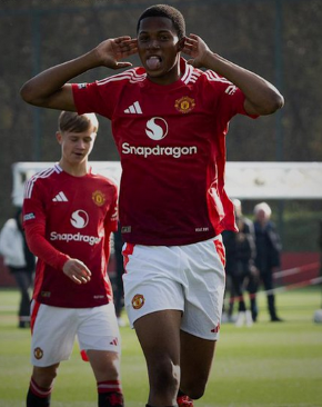Obi-Martin scores hat-trick inside quarter of an hour on his full debut for Man Utd youth