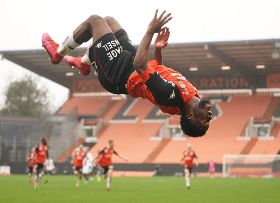 Lorient striker Moffi reaches double figures in goals after brace against Marseille 