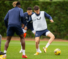 Super Eagles Center Back Pictured Training With Glasgow Rangers Pre-Hamilton Academical 