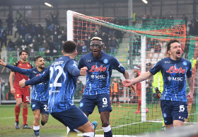 Osimhen back on the scoresheet for Napoli on return to starting XI; Super Eagles defender sees red 