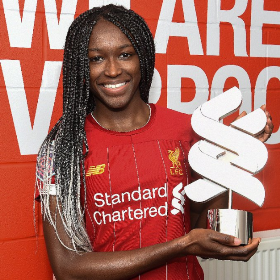 Babajide Named Liverpool Women Player Of The Month After Scoring Four Goals In One Game 