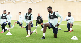 Super Eagles midfielder pictured training with Leicester City pre-Arsenal