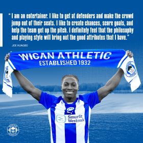 English-Nigerian-Togolese forward Hungbo describes himself as an entertainer after joining Wigan 