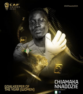 CAF Awards: Nnadozie retains Goalkeeper of the Year, Super Falcons National Team of the Year