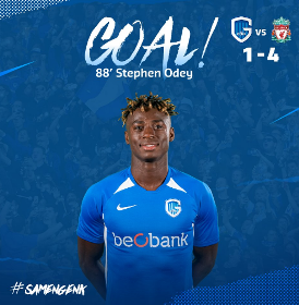  'What Dreams Are Made Of' - Nigerians Praise Genk's Odey After Scoring Vs Liverpool