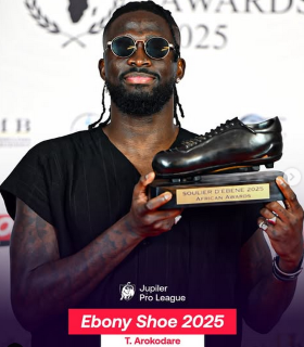 Ebony Shoe: Arokodare reacts after emulating Amokachi, Ikpeba, Babayaro, Okpara and Onuachu