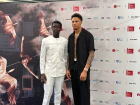 Photo: Super Eagles GK Okoye stars in Venice Film Festival alongside Serie A legends Totti, Ferrara and more