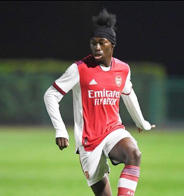 Anglo-Nigerian striker finally makes his league debut for Arsenal U18s against West Brom 