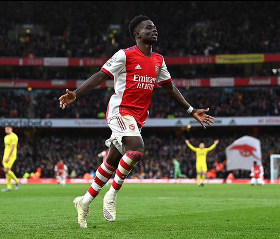 Arsenal star Saka reveals why his Nigerian grandmother named him Bukayo 