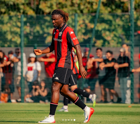 After attack by fans, OGC Nice players show support by wearing Moffi's name on jerseys