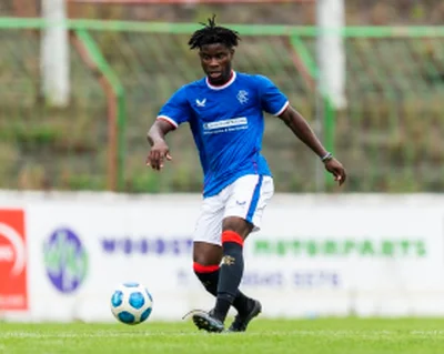 Nigerian striker makes competitive Rangers B debut in loss to CelticÂ 