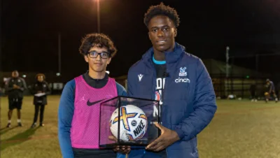2019 Golden Eaglets invitee presented with Premier League debut ballÂ 