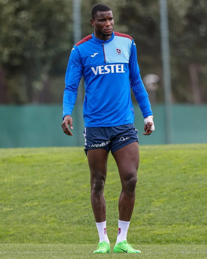 Photo: Trabzonspor striker Onuachu trains with special bandage ahead of potential return to actionÂ 