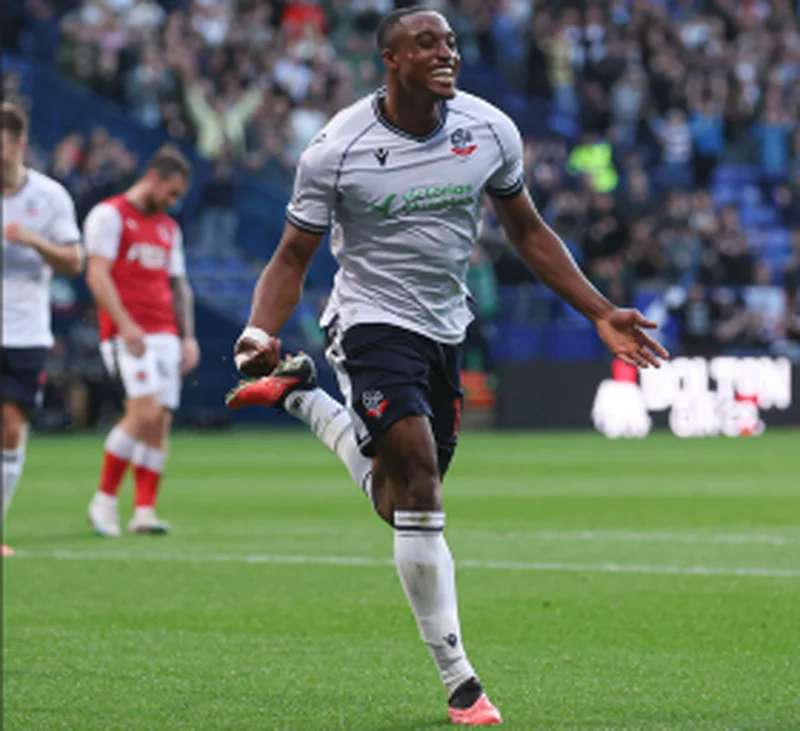 Ibadan-born striker scores first half hat-trick for Bolton WanderersÂ 