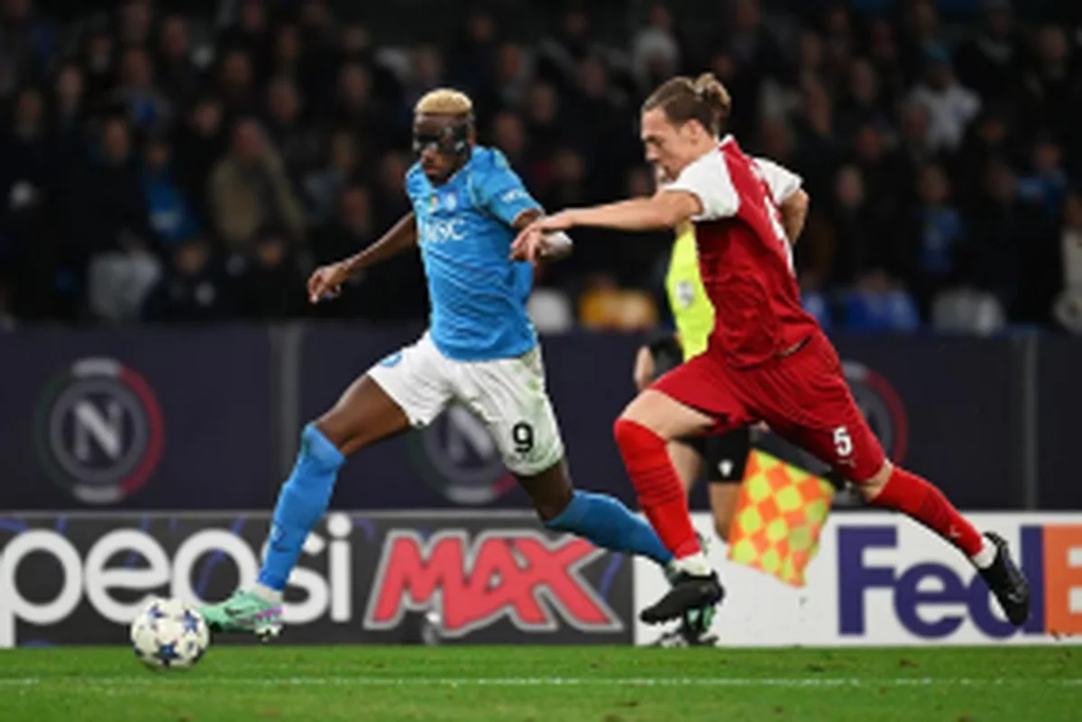 UCL: Osimhen's backheel goal against Sporting de Braga helps Napoli book spot in round of 16