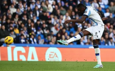 Umar Sadiq steals the headlines again with another long-range beauty to salvage point for Real SociedadÂ 