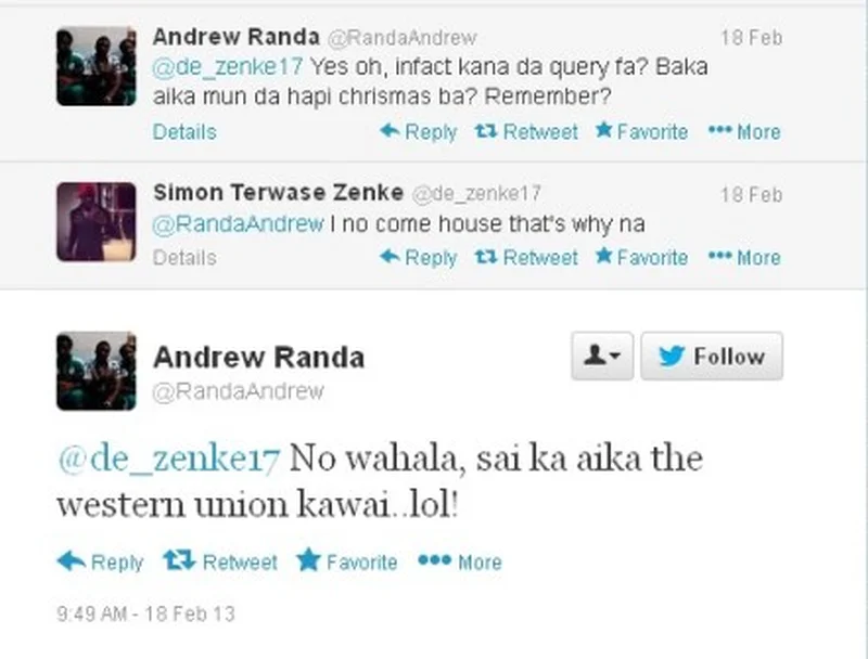 Whistle-blowing: Supersport blogger Randa Andrew Caught Soliciting A Bribe From Zenke 