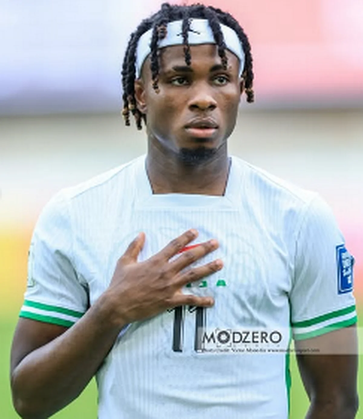 Super Eagles duo Troost-Ekong and Chukwueze react to Osimhen's injury-time miss against Gabon